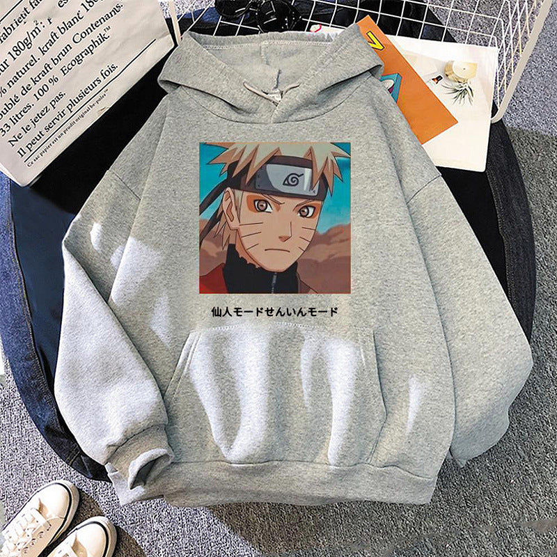 Unisex Casual Anime Graphic Long-sleeved Hoodie