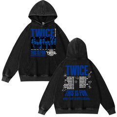 Vintage Twice THIS IS FOR WORLD TOUR Washed Hoodie