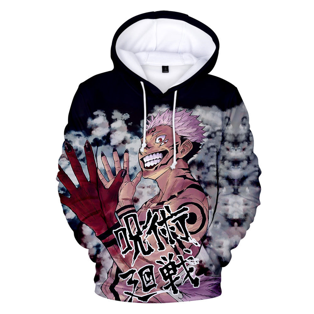 Unisex Anime 3D Printed Loose Pullover Hoodie