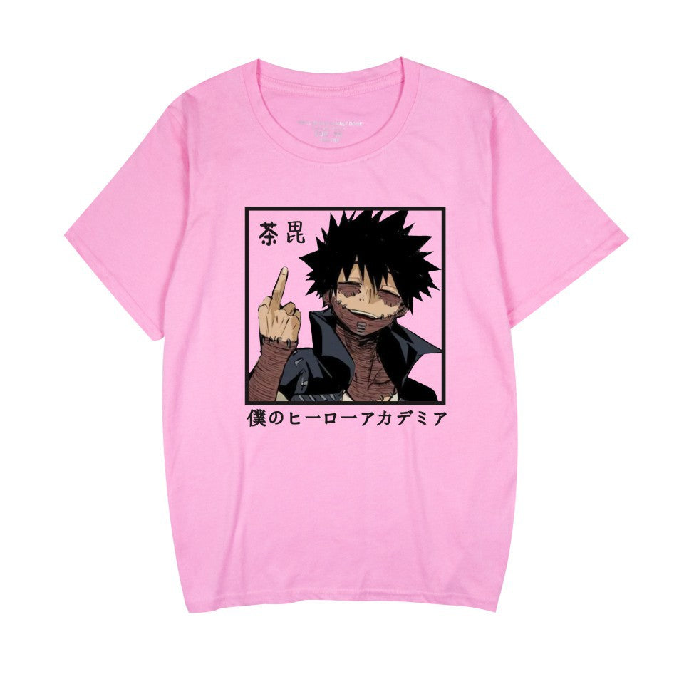 Unisex Anime Printed Casual Crew Neck T-shirt