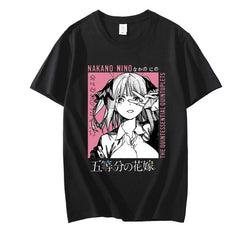 Unisex Anime Nakano Round Neck Pullover T-shirt