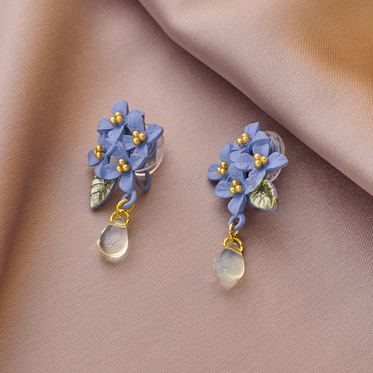 Blue Flower Earrings