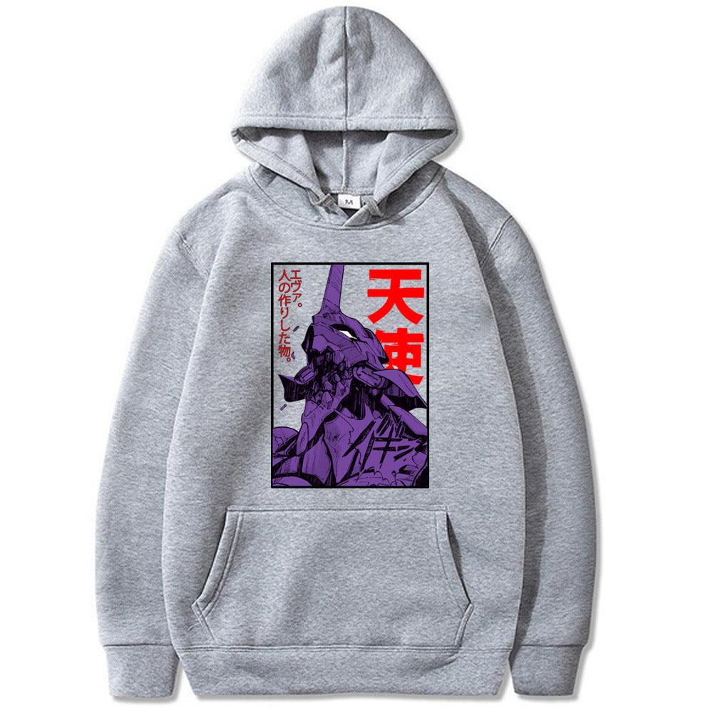 Men's Eva Anime Printed Loose Hoodie