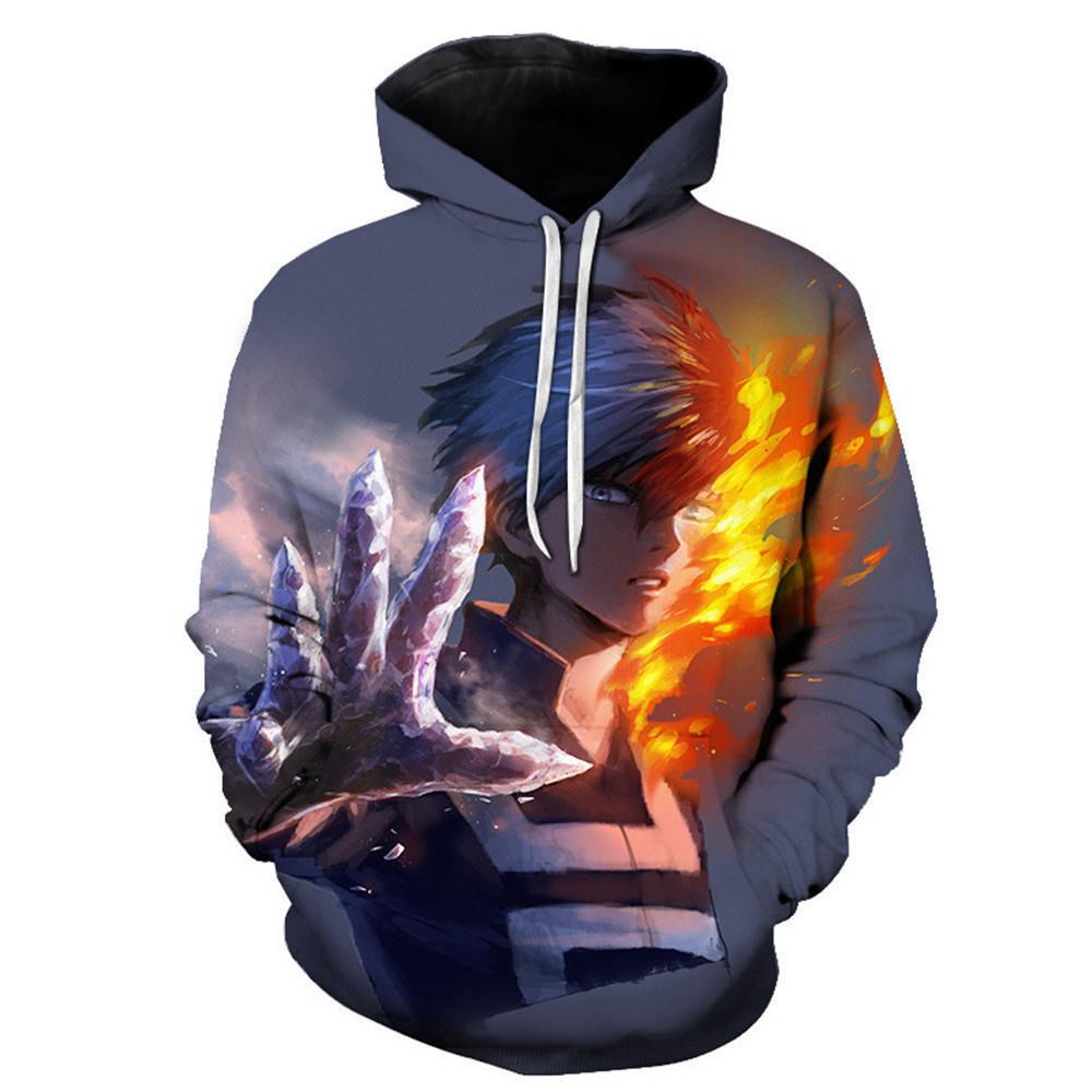 Unisex Anime 3D Printed Pullover Hoodie