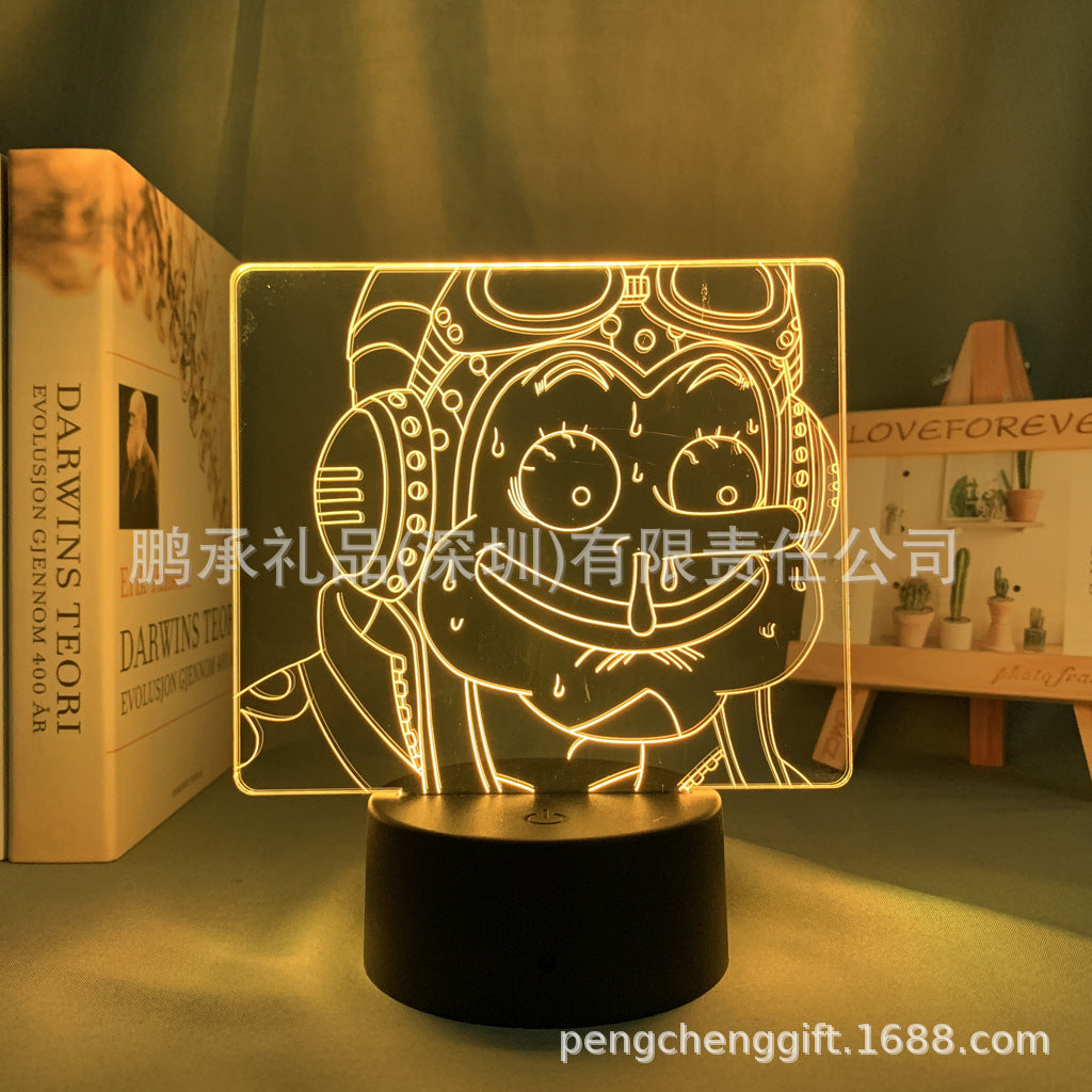 Colorful Luffy 3D Night Light