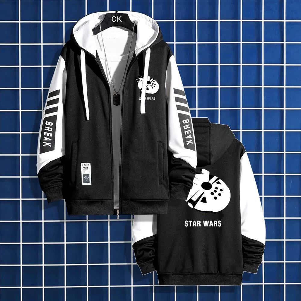 Mandalorian Zip Up Loose Hooded Jacket