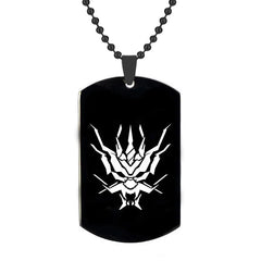 Game Cool Pattern Silver/black Tag Necklace