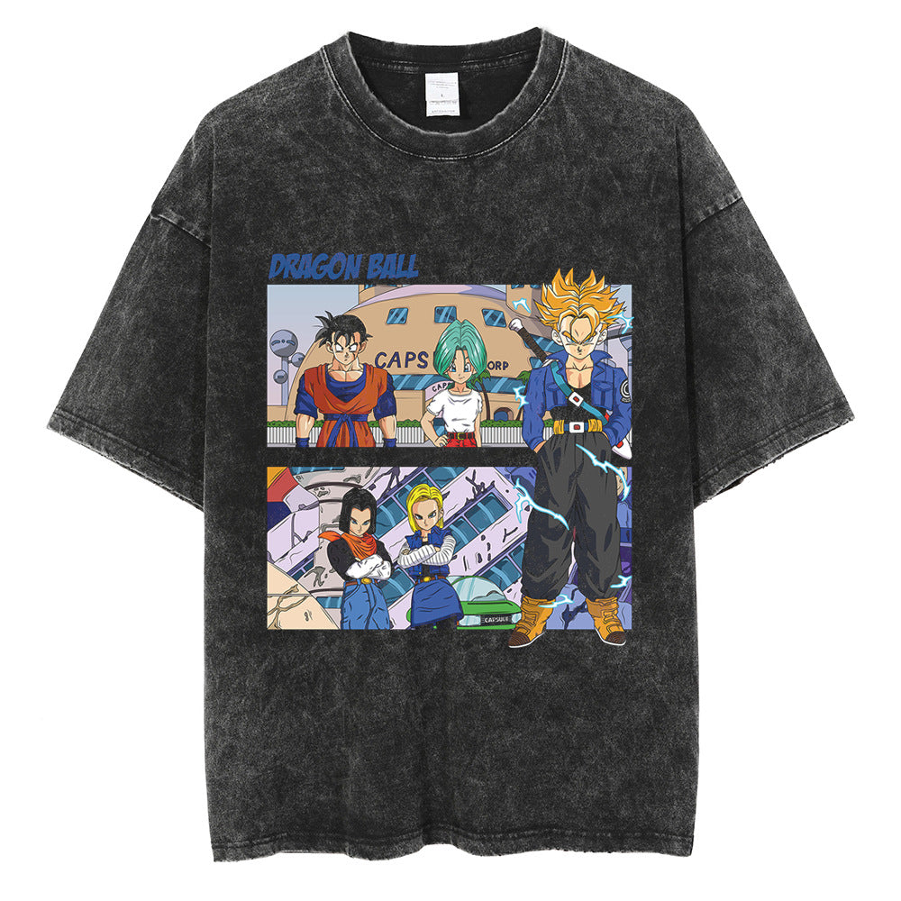 Casual Vintage Anime Cotton Loose T-shirt