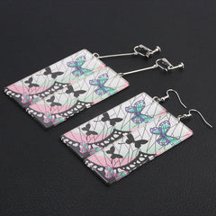 Anime Butterfly Acrylic Ear Clips Earrings