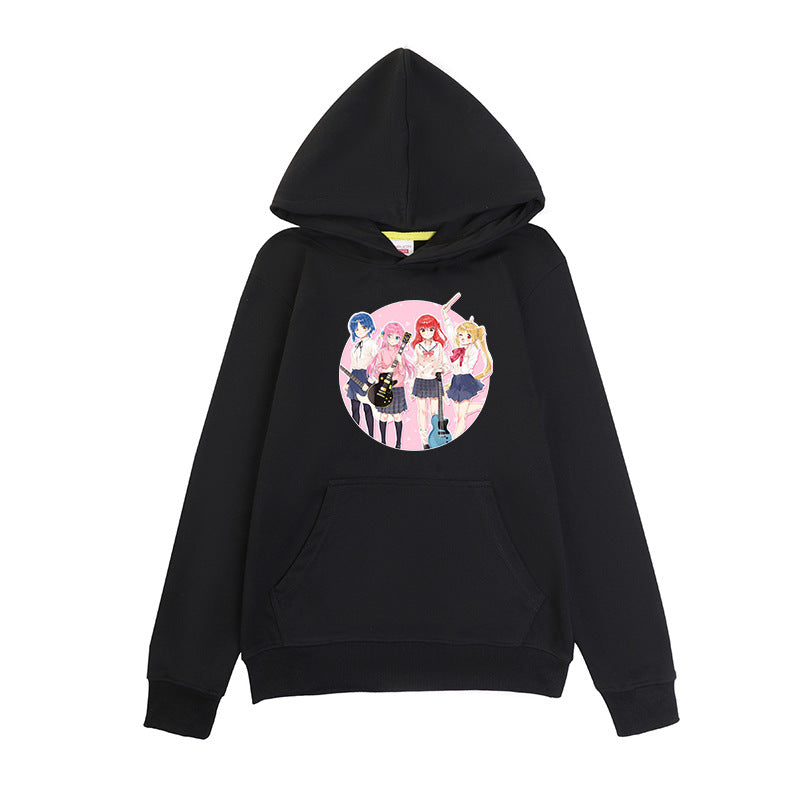 Unisex Japanese Fashion Letter Print Relaxed Hoodie