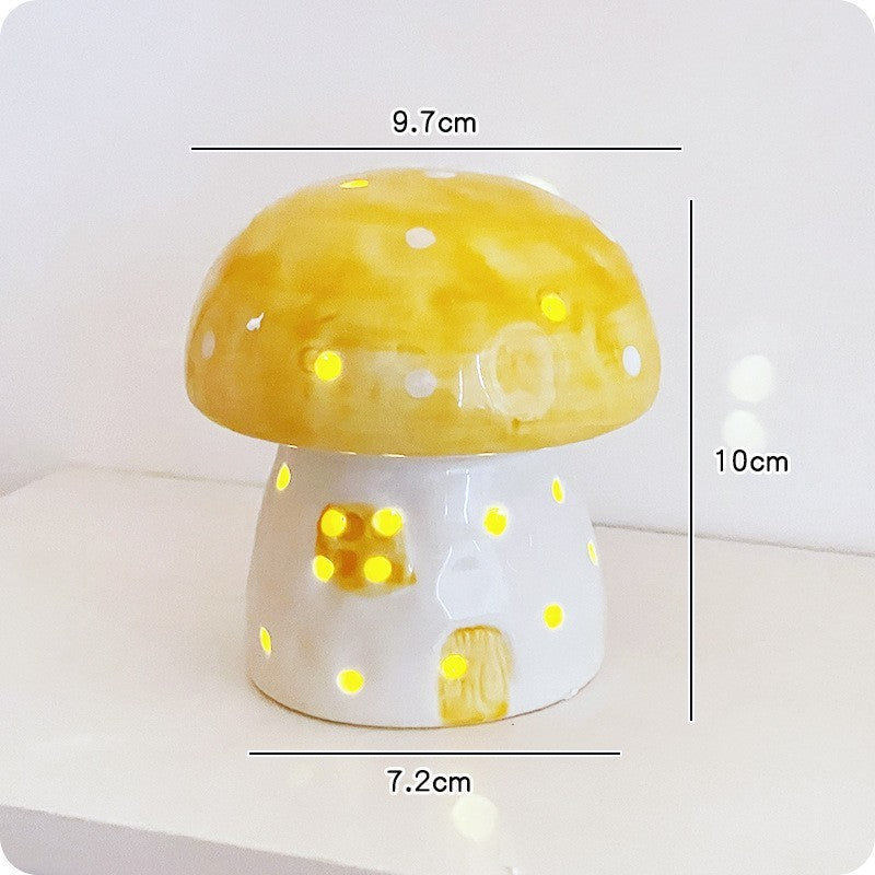 Mini Ceramic Mushroom Night Lamp