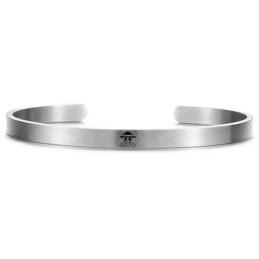 Stainless Steel Luffy Logo Laser Bracelet