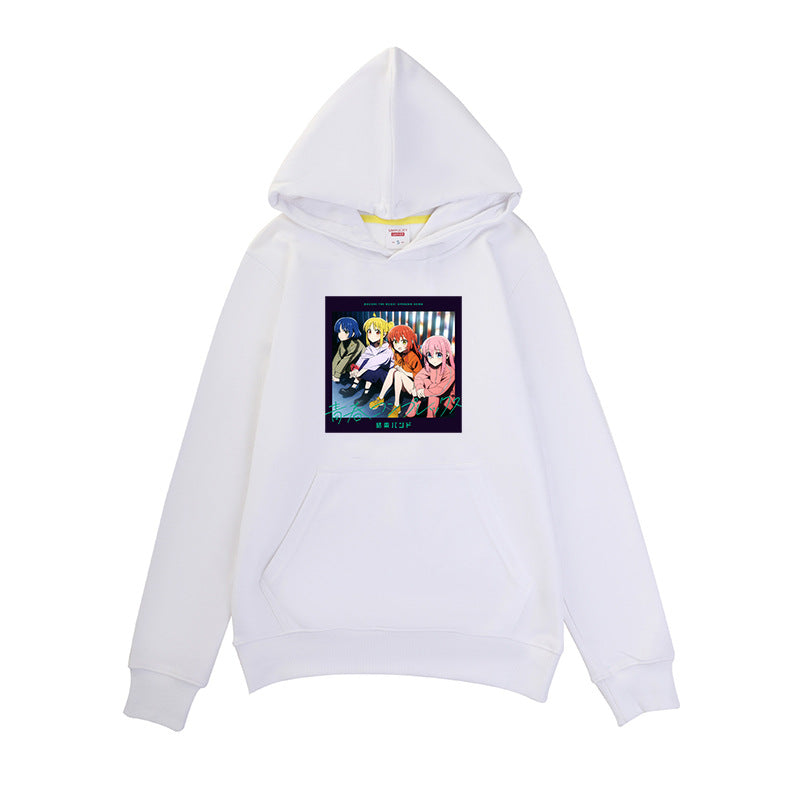 Unisex Japanese Fashion Letter Print Relaxed Hoodie