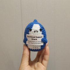 Positive Shark Crochet Ornament