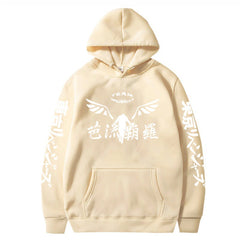 Unisex Anime Logo Print Loose Hoodie