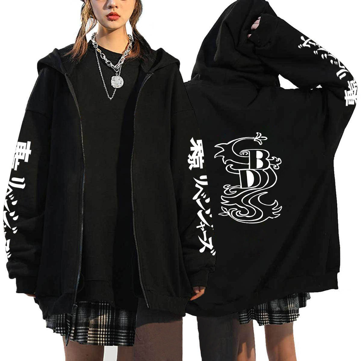 Men's Tokyo Anime Zipper Loose Hoodie