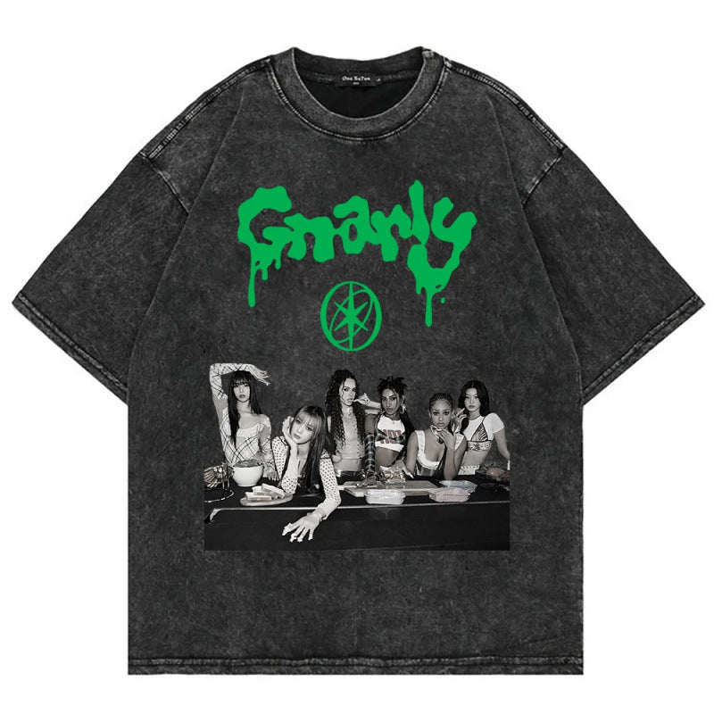 Vintage KPOP Gnarly Cotton Washed Tee