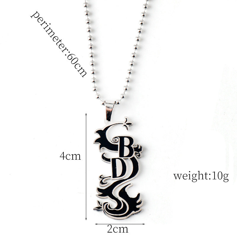 Anime Stainless Steel Dog Tag Necklace