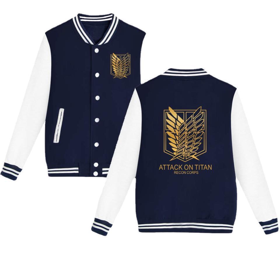 Men's Anime Wings of Freedom Baseball Jacket