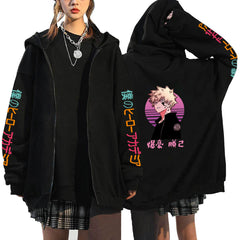 Unisex Trendy Anime Graphic Zipper Hoodie