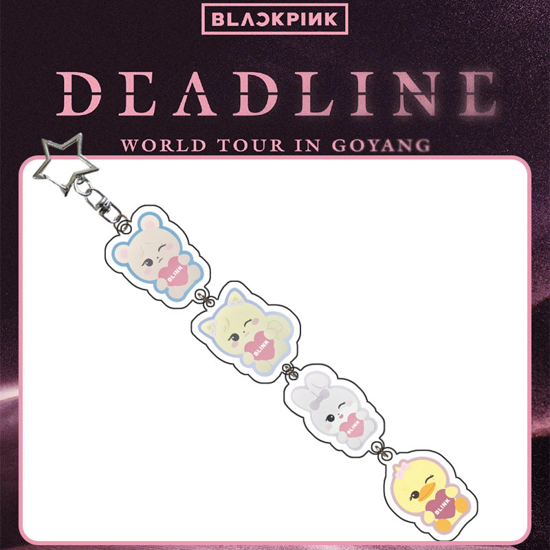BP "DEADLINE" Cartoon Acrylic Keychain
