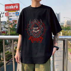 Trendy Anime Printed Crew Neck T-Shirt