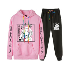 Men's Anime Casual Hoodie Trousers Suit