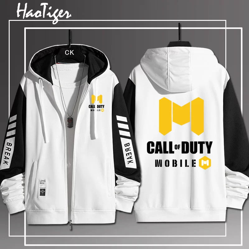 Trendy Game Print Zipper Cardigan Jacket