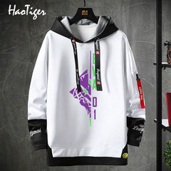 EVA 01 Fake Two Piece Pullover Hoodie