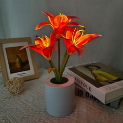 Rechargeable Lily Flower Pot Night Light