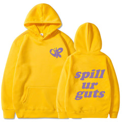 Casual Spill Ur Guts Olivia Printed Hoodie