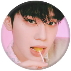 KPOP Tinplate Badge Pendant Mirror Keychain