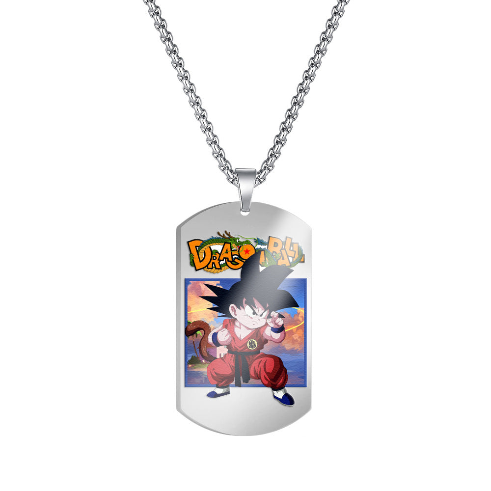 Super Saiyan Stainless Steel Dog Tag Necklace