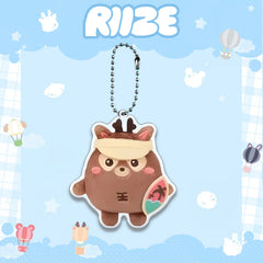 KPOP Cartoon Acrylic Keychain Pendant 6pcs