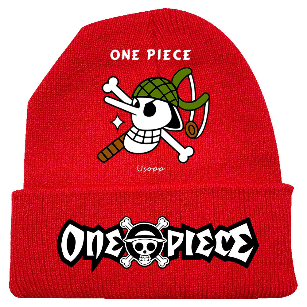 Trendy Luffy Print Knitted Hat