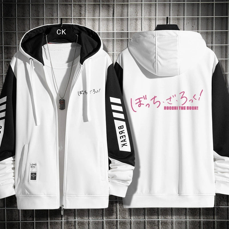 Unisex Cute Anime Cos Zipper Hooded Jacket