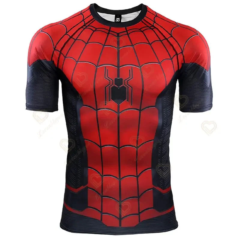 Superhero Cosplay Digital Print Short Sleeve Shirt