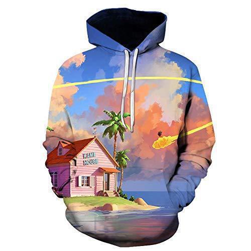 Casual 3D Anime Pattern Printed Pullover Hoodie