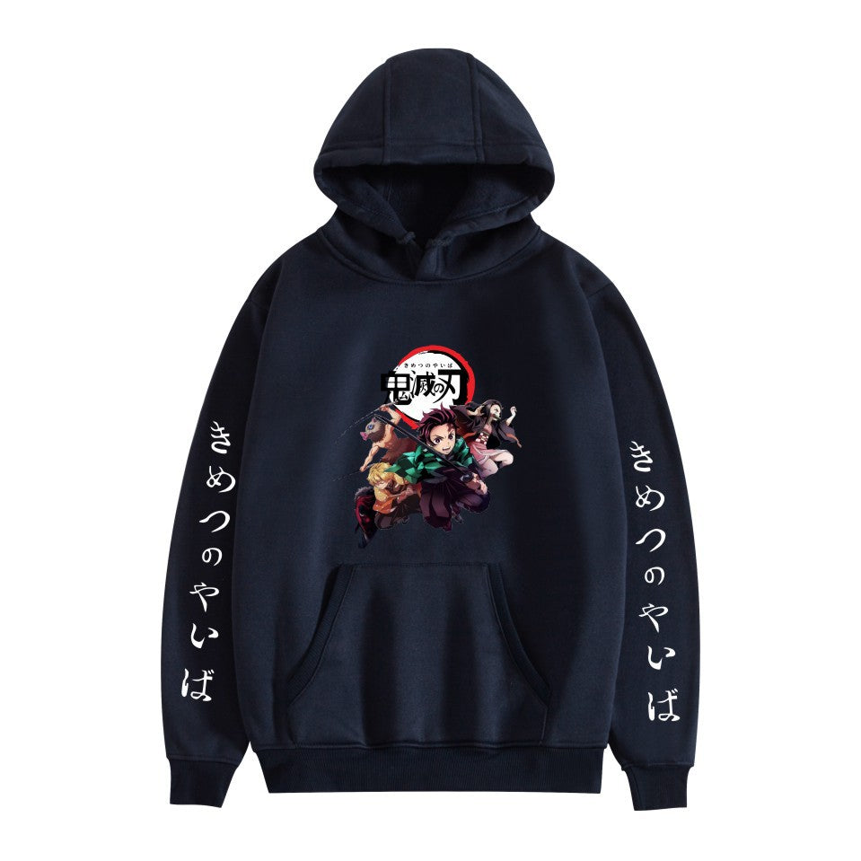 Casual Anime Printed Pullover Loose Hoodie