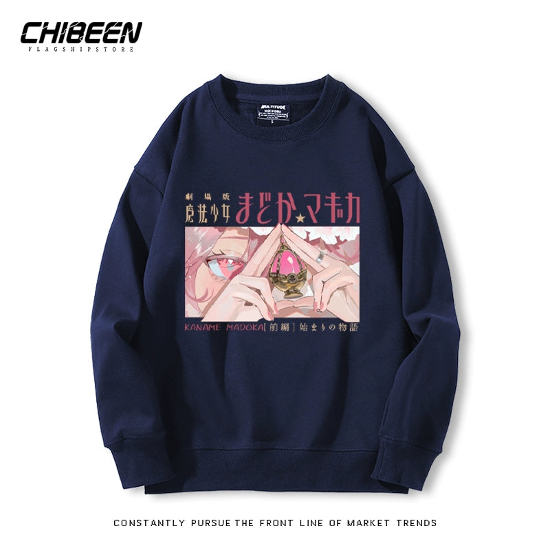 Trendy Anime Crew Neck Sweatshirt