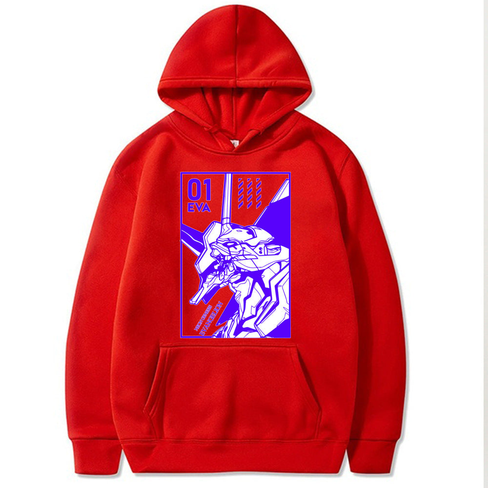 Unisex EVA Ayanami Print Loose Hoodie