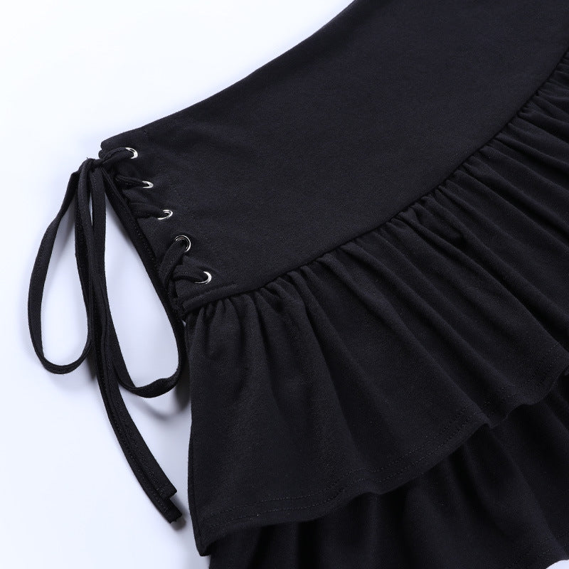 Black High Waist Mini Skirt