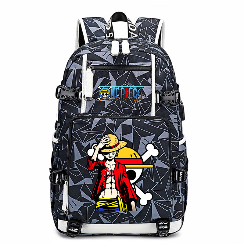 Trendy Anime Luffy School Backpack