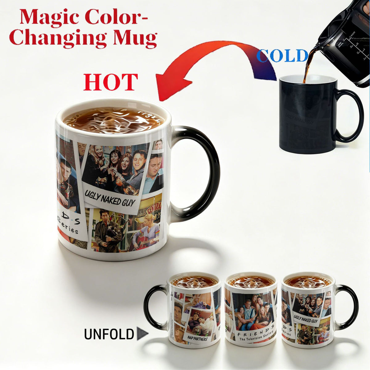Friends Pattern Color-changing Coffee Mug