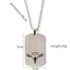 Anime Stainless Steel Dog Tag Necklace