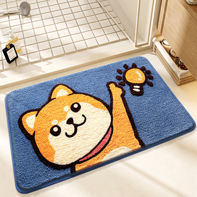 Cartoon Animal Bathroom Door Non-slip Mat