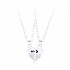 Sun and Moon Magnet Couple Necklace