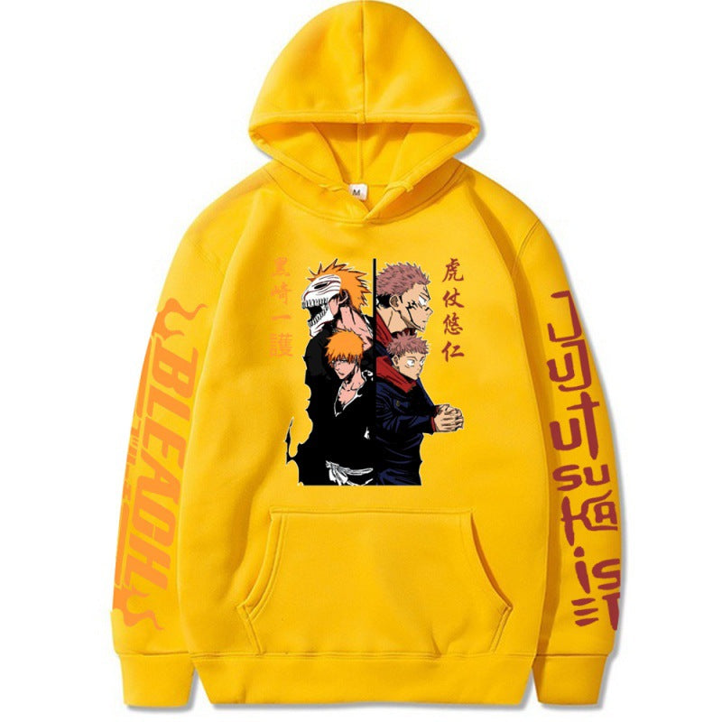 Men's Anime Pattern Print Pullover Hoodie