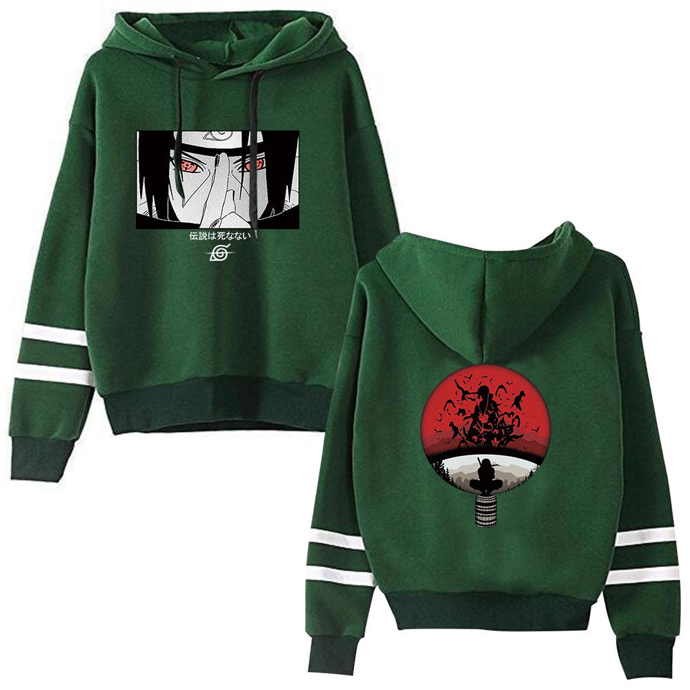 Trendy Anime Itachi Long-sleeved Striped Hoodie