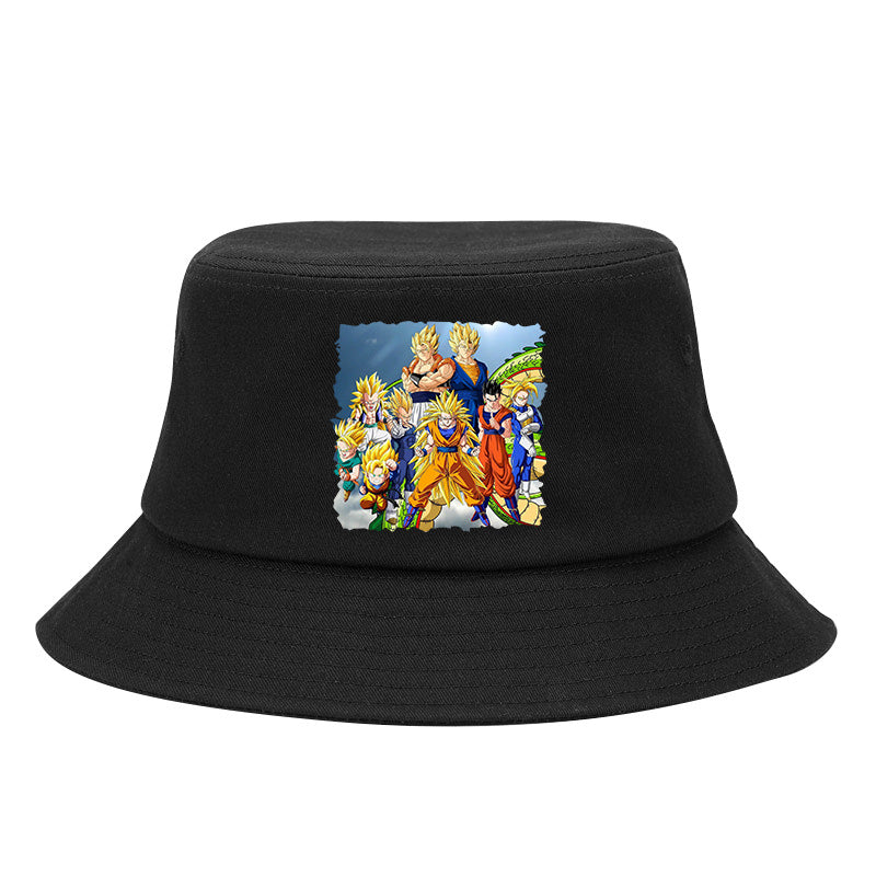 Trendy Goku Anime Print Bucket Hat